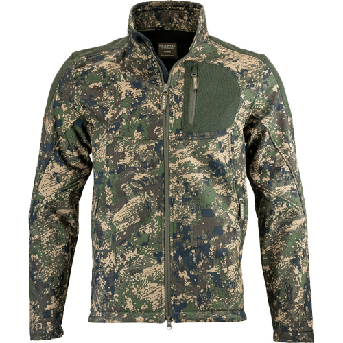 Voorkant camouflage jas